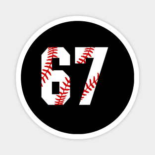 Baseball Number 67 #67 Baseball Shirt Jersey Favorite Player Biggest Fan Magnet
